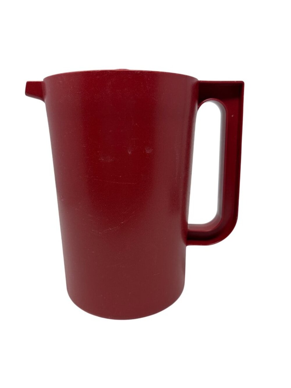 VINTAGE Tupperware RED 2 Quart Pitcher #1676-5 with Lid Made In USA